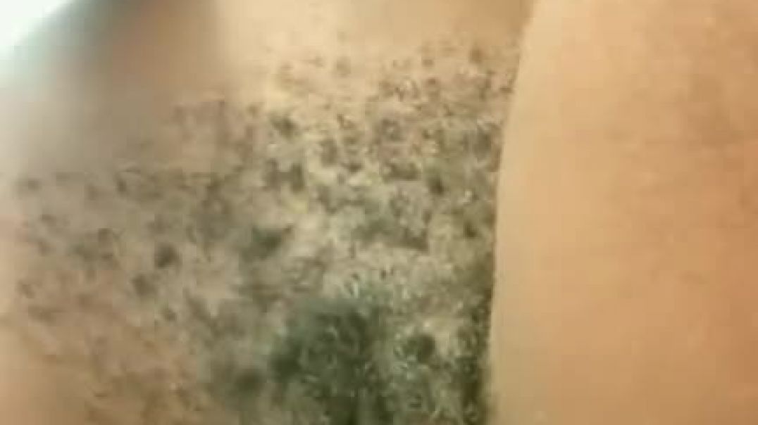 Hairy pussy getting  wet