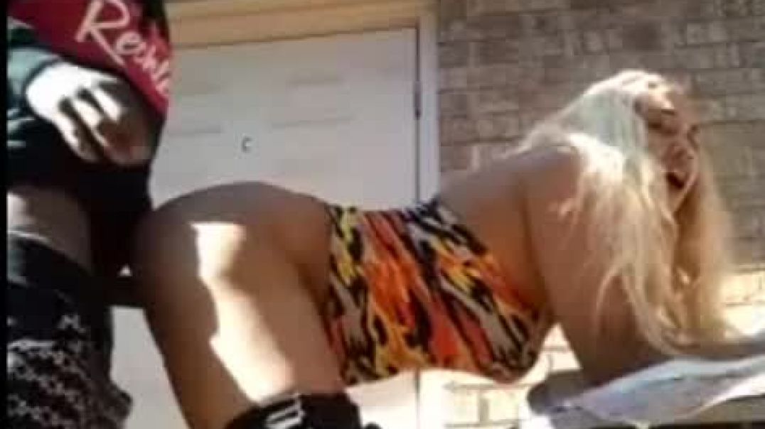 Fucking horny  neighbor  outside
