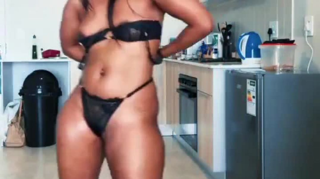 Sexy gal in the kitchen